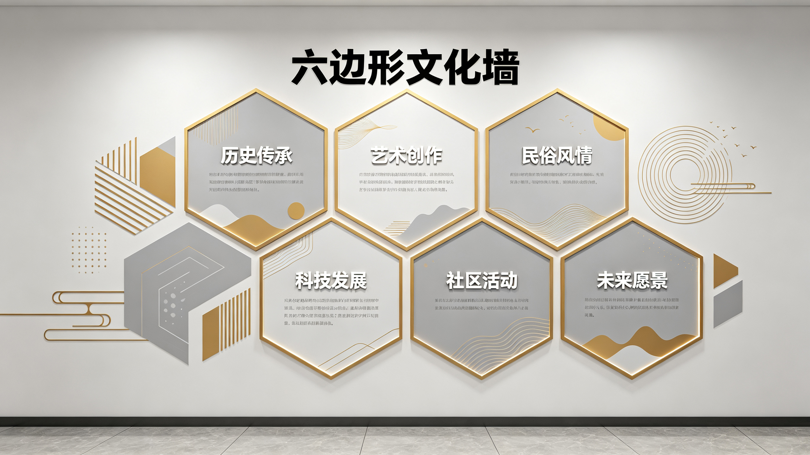 个旧企业文化墙 | 六边形信息美学